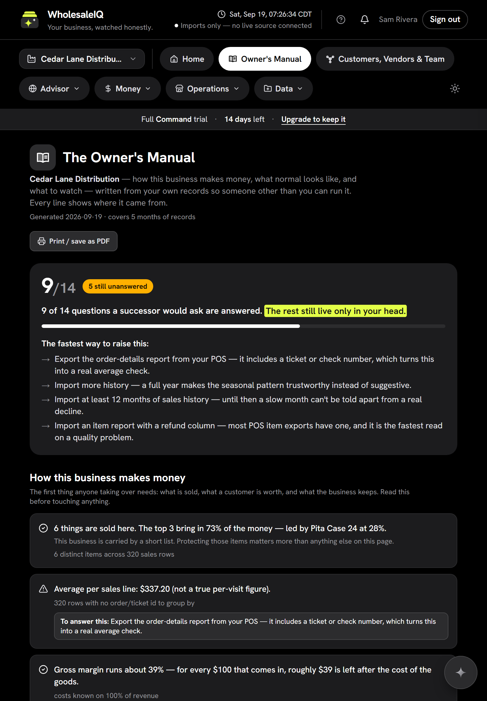 The Owner's Manual: 9 of 14 questions a successor would ask are answered